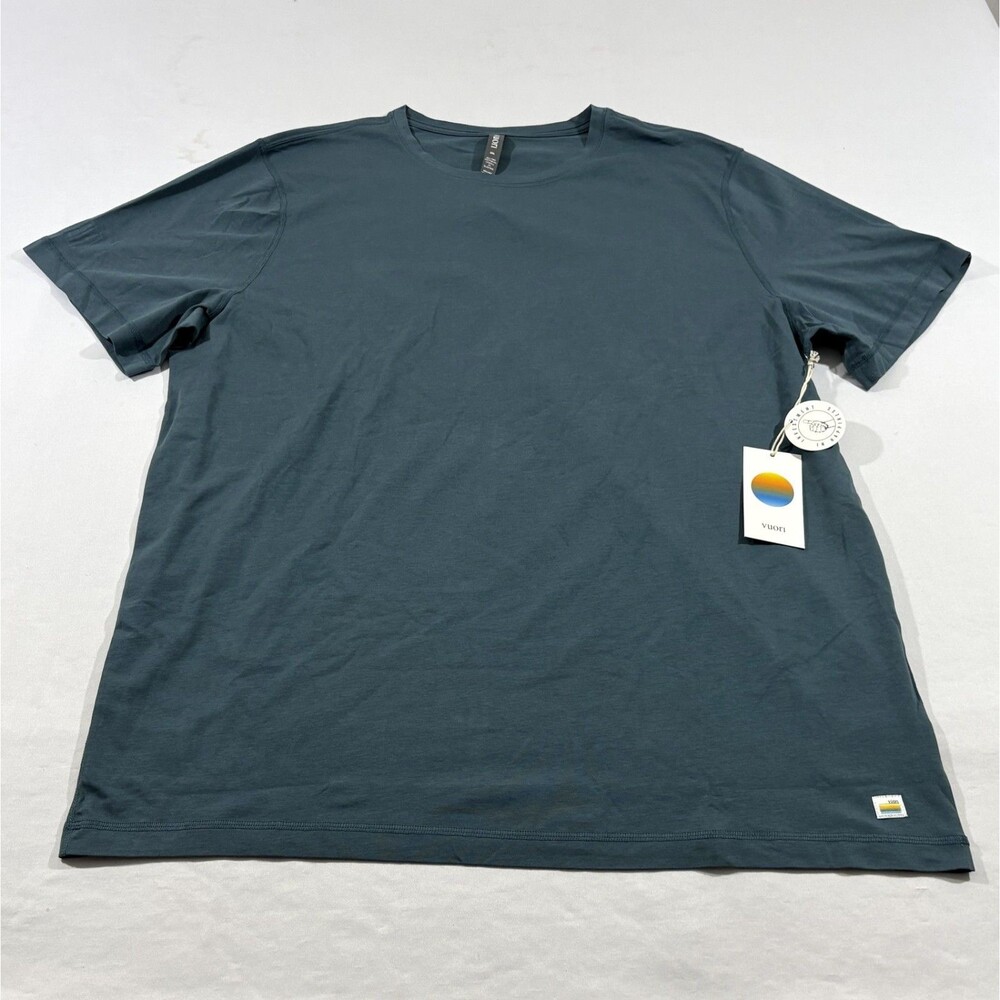 Vuori Tuvalu Tee Mens Blue Performance Short Sleeve T-shirt V101 Gym Sz 3XL NWT